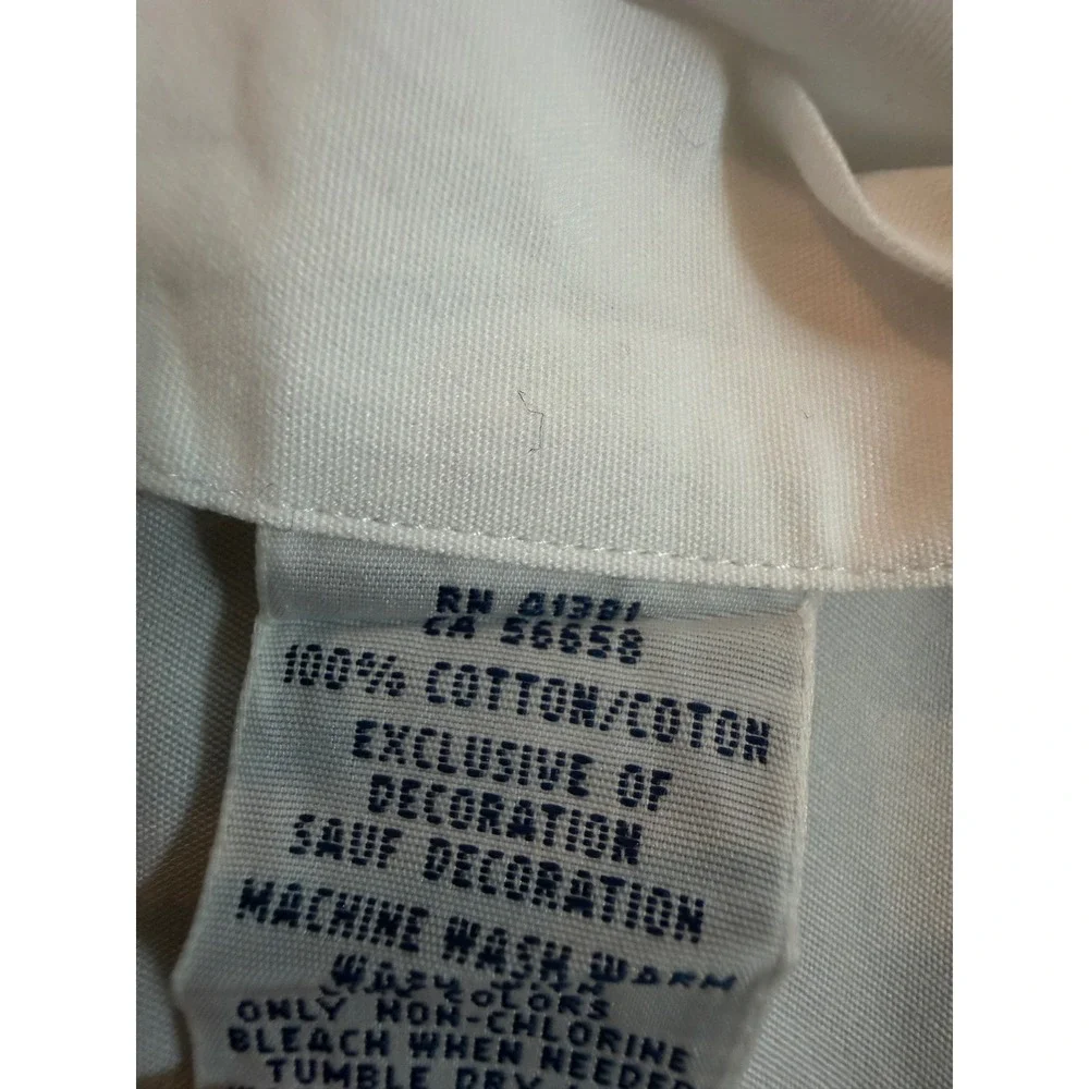 Polo Ralph Lauren Mens XL White Short Sleeve Button Down Shirt Cotton Poplin